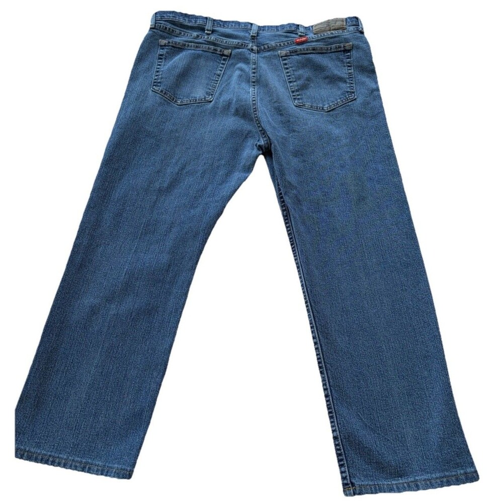 Wrangler Mens Jeans 38x29 Blue Straight Leg Classic Performance Denim Workwear